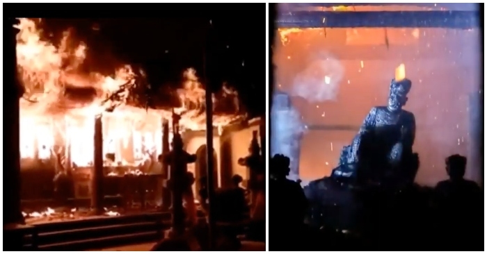 Đền Quan Tam Lâm Du ở Hà Nội bốc cháy ngùn ngụt, nhiều tài sản bị thiêu rụi
