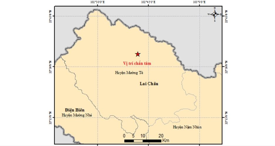 Sáu trận động đất liên tiếp ở Lai Châu trong vòng nửa tháng