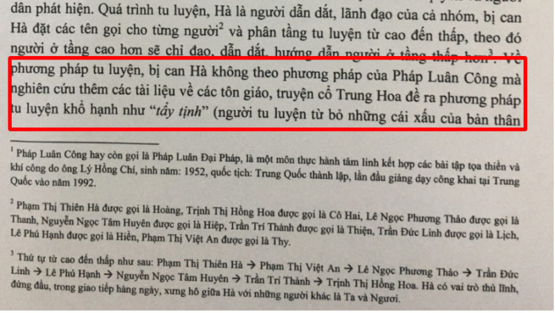 Kết luận điều tra Phạm Thiên Hà không liên quan đến Pháp Luân Công.