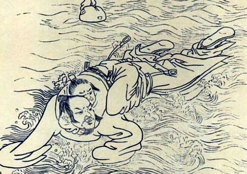Thần phụ chính và vua Tống nhảy xuống biển (Ảnh minh họa)