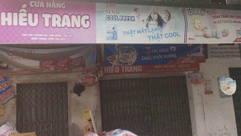 Cửa hàng Hiếu Trang nơi đã có 3 ca mắc COVID-19. (Ảnh ncov.moh.gov.vn)