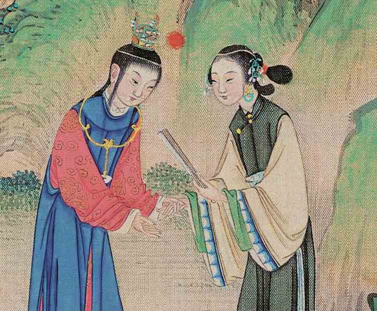 Tình duyên dù chỉ như gió xuân thổi hoa, như cỏ cây đua nhau khoe sắc, nhưng phải chính xác đến từng người, từng giọt lệ. (Hình minh họa "Hồng lâu mộng" do Qing Sun Wen vẽ/ Wikipedia/ Phạm vi công cộng)