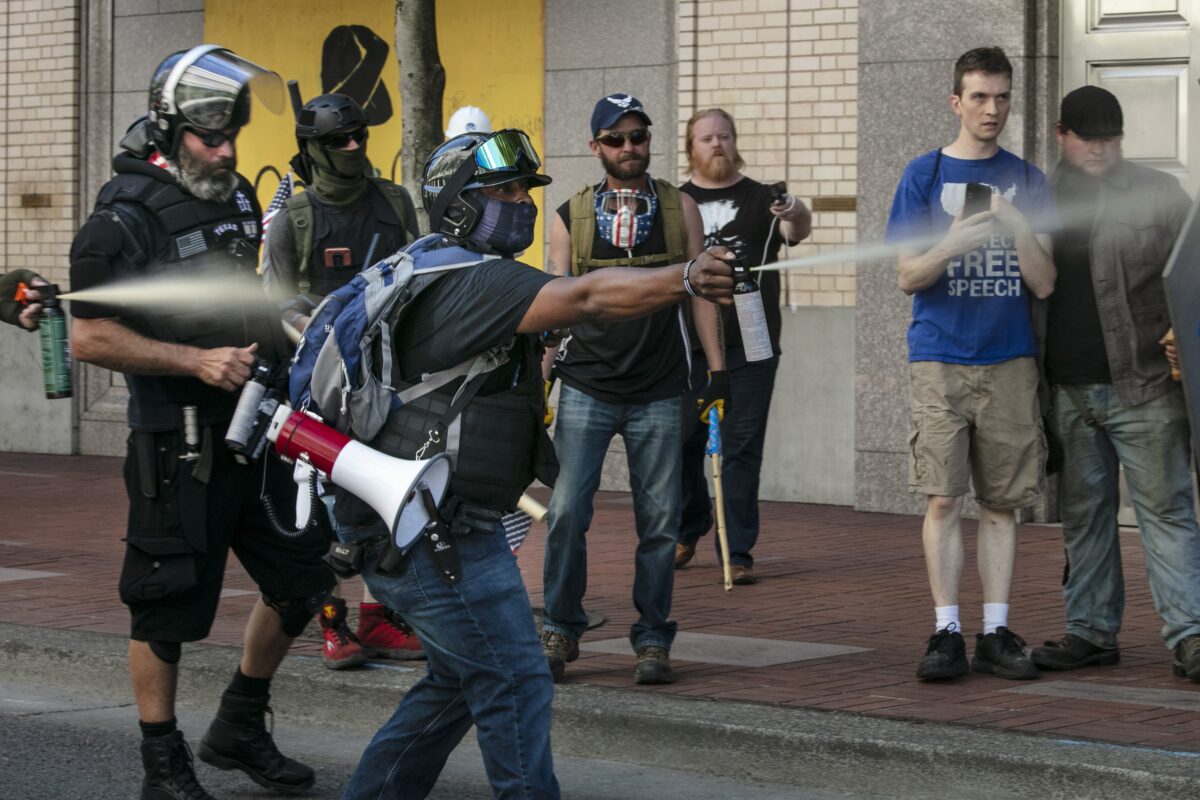 Diễn biến cuộc biểu tình Portland vào ngày 15 tháng 8 năm 2020. (ảnh Paula Bronstein / Getty Images)