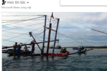 Tàu cá ở Quảng Ngãi bị ‘tàu lạ’ đâm chìm, 2 ngư dân mất tích trên biển