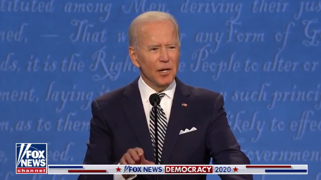 Ông Biden cáo buộc Trump không giúp được các doanh nghiệp nhỏ của Mỹ đang khốn đốn vì đại dịch. (Ảnh chụp màn hình video Foxnews)