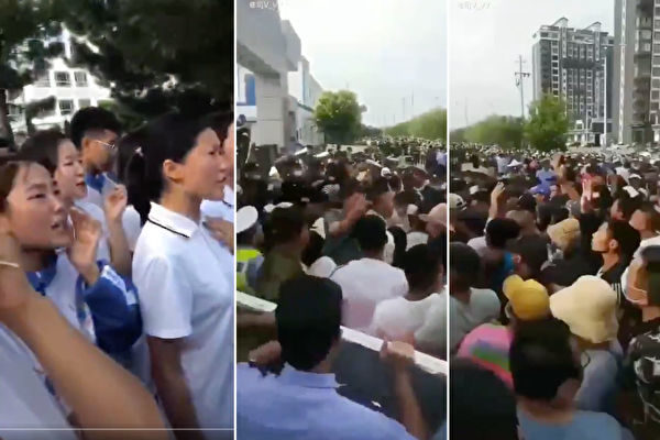 Sau khi chính quyền Nội Mông tuyên bố các trường học dạy bằng tiếng Mông Cổ đổi thành tiếng Hán, thì ở đó bùng nổ cuộc vận động “công dân không phục tùng”, hàng vạn học sinh và phụ huynh phát động bãi khóa và biểu tình. (Ảnh từ video)