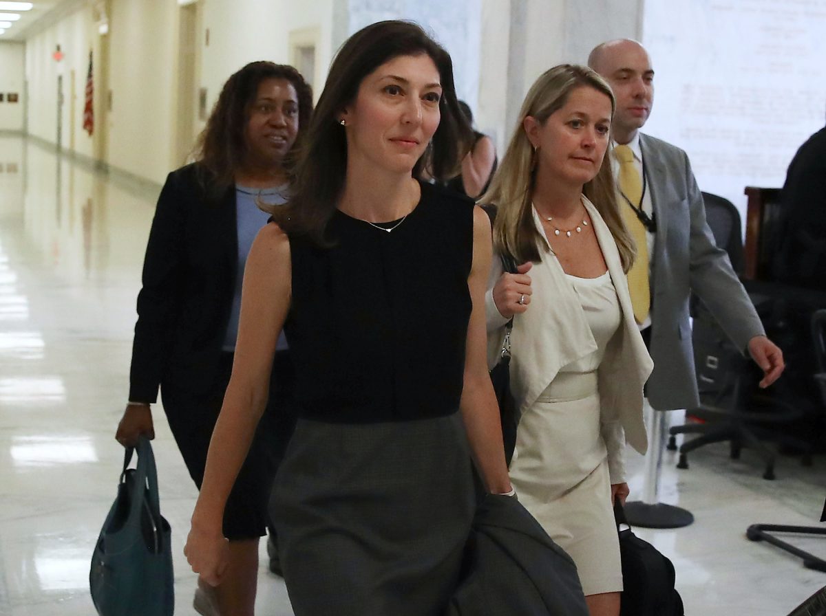 Cựu Luật sư FBI Lisa Page đến điều trần trước cuộc họp kín của Ủy ban Tư pháp Hạ viện vào ngày 13/7/2018. (Ảnh Mark Wilson / Getty Images)