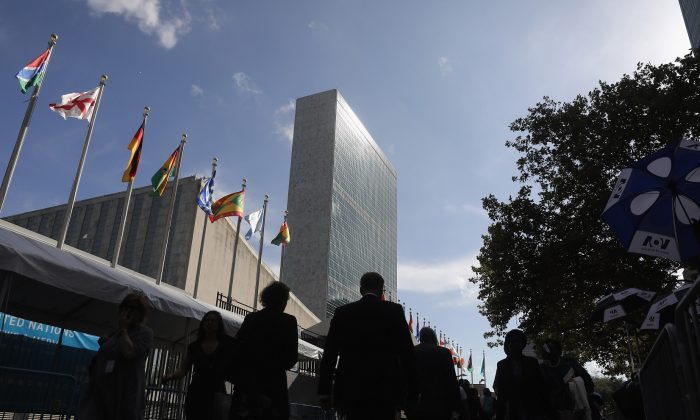 Trụ sở Liên hợp quốc ở thành phố New York vào ngày 26 tháng 9 năm 2018. (Ảnh: John Moore / Getty qua The Epoch Times)