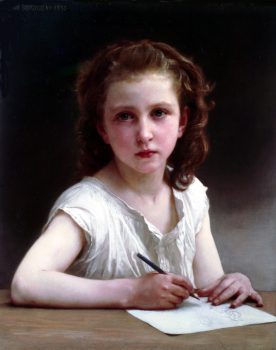 “Un vocation,” 1890, của William Adolphe Bouguereau (William Bouguereau) (1825-1905). Dầu trên vải, 22,05 x 17,91 inch. (Ảnh Được phép của Trung tâm Đổi mới Nghệ thuật)