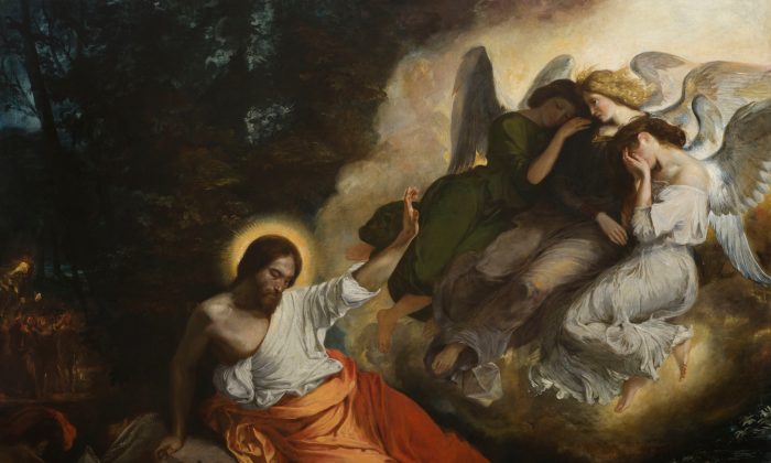 "Chúa Kitô trong Vườn Ô liu (The Agony in the Garden)," 1824–26, của Eugène Delacroix. Dầu trên vải. 9 feet, 1 7/16 inch x 11 feet, 3 13/16 inch, Nhà thờ Saint-Paul-Saint-Louis, Paris. (Ảnh Jean-Marc Moser / COARC / Roger-Viollet)