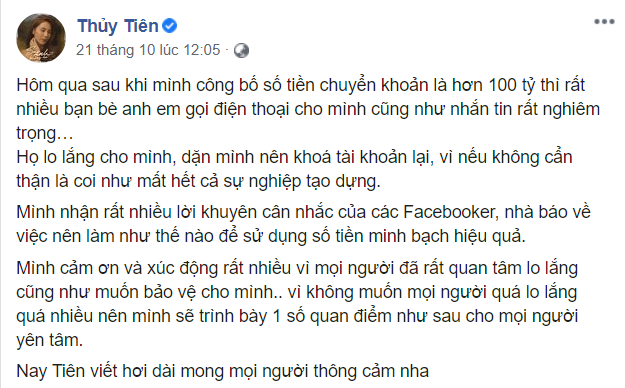 100 tỷ đồng và câu chuyện Thủy Tiên: Cái giá của lòng tin