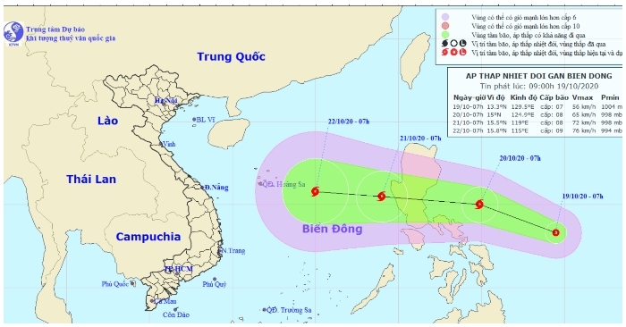 Hai cơn bão đang hình thành hướng vào Biển Đông 