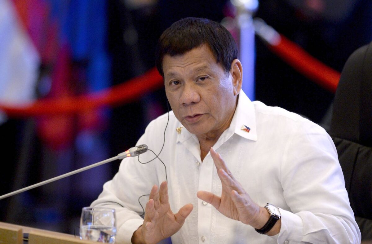 Tổng thống Philippines Rodrigo Duterte bên lề Hội nghị cấp cao ASEAN lần thứ 31 tại Trung tâm Hội nghị Quốc tế Philippines ở Manila hôm 13/11/2017. (Ảnh Noel Celis / AFP / Getty Images)