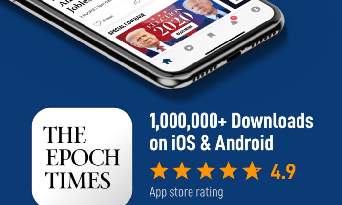 Ứng dụng đọc báo của Epoch Times dẫn đầu về lượt tải xuống trên App Store