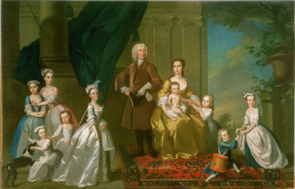 Chân dung Gia đình Radcliffe vào khoảng năm 1742 của Thomas Hudson - Bộ sưu tập Berger