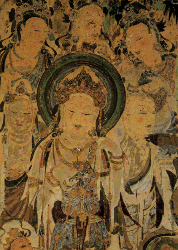 Bức bích họa trên vách núi vẽ Avalokitesvara,
