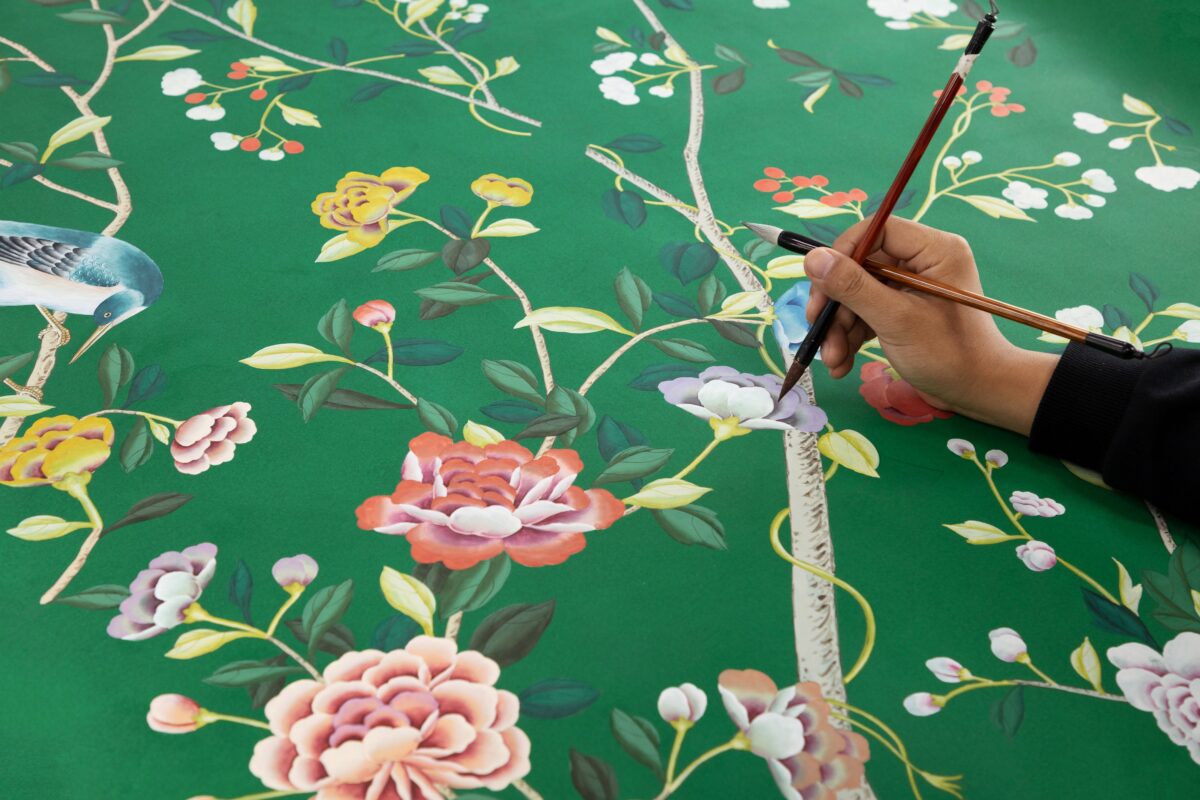 Hồi sinh nghề thủ công: Giấy dán tường vẽ tay De Gournay