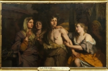 Ảnh: “Hercules giữa Đức hạnh và Suy đồi,” (Hercules Between Vice and Virtue), nửa sau thế kỷ 17, của Gérard de Lairesse; sơn dầu trên vải, 44 inch x 71.2 inch. Bảo tàng Louvre, Paris. (Ảnh: Tài sản công)