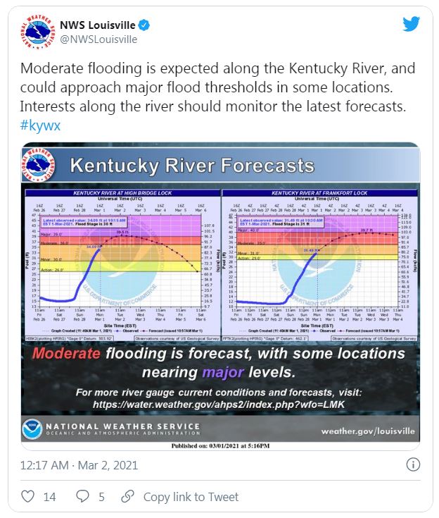 Kentucky ban bố tình trạng khẩn cấp