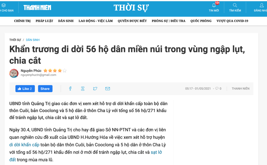 Điểm tin Việt Nam sáng 1/5