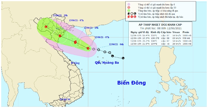 tin bão trên biển đông