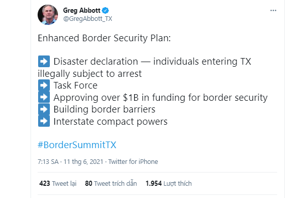 Texas xây dựng bức tường biên giới 