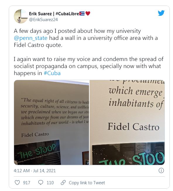 ĐH Penn State trích dẫn câu của Castro
