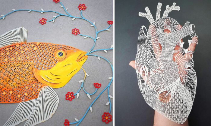 Nghệ sĩ cắt giấy tạo ra những tác phẩm nghệ thuật tinh mỹ bằng những lưỡi dao mỏng