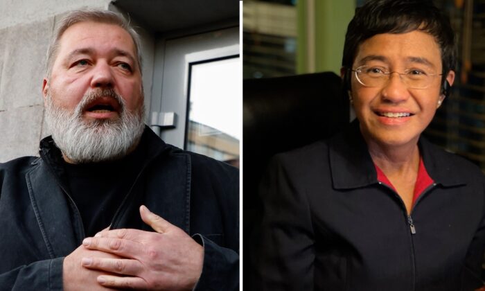 Giải Nobel Hòa bình được trao cho hai ký giả vì bảo vệ quyền tự do ngôn luận