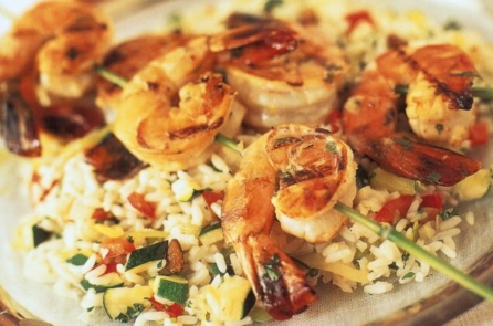 Tôm nướng chanh gừng xốt nước cốt dừa