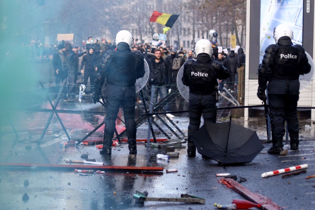 biểu tình lớn ở Bỉ