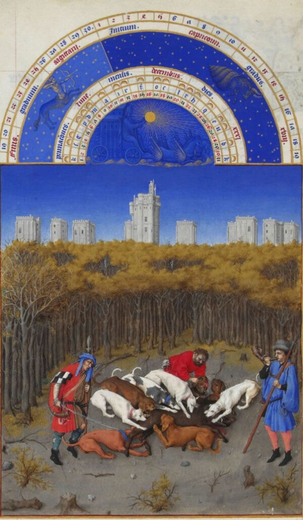 Bộ lịch thếp vàng từ tập bản thảo 'Những thời khắc huy hoàng của Công tước Berry'