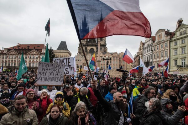biểu tình ở Prague