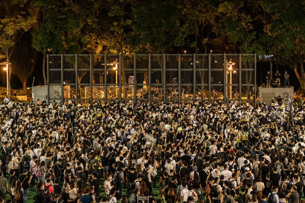 lễ tưởng niệm ở Công viên Victoria ở Hồng Kông