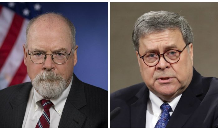 Ông Barr: Biện lý Durham sẽ ‘đi đến cùng’ cuộc điều tra Trump–Nga