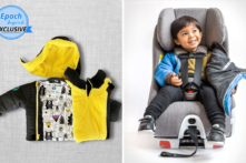 Bà mẹ ba con sáng chế áo khoác mùa đông giúp trẻ em an toàn trong ghế ngồi xe hơi