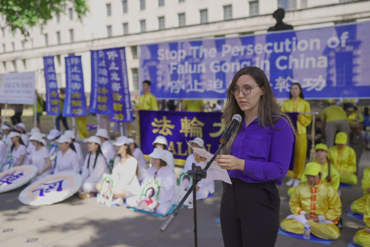 Sự kiện ở London đánh dấu 23 năm chính quyền Trung Quốc đàn áp Pháp Luân Công