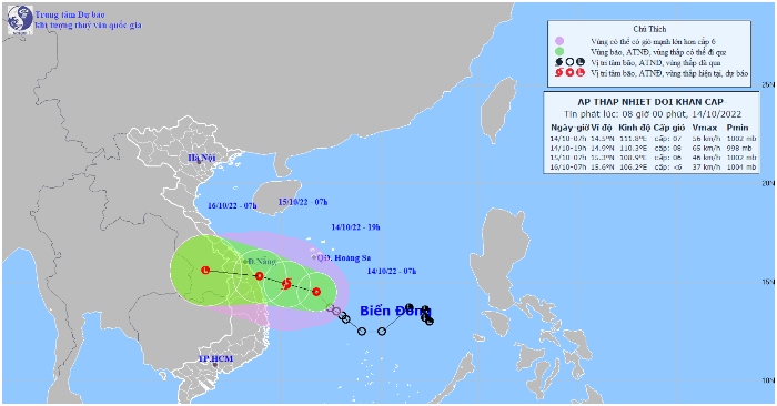 Tin Việt Nam sáng 14/10: Áp thấp nhiệt đới mạnh lên thành bão; Chính phủ điều chỉnh chi phí mua xăng, dầu từ nhà máy
