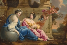 Tôn vinh thi ca từ Thiên Đường: “Nàng thơ Urania và Calliope” của họa sĩ Simon Vouet