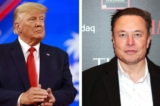 Ông Donald Trump (bên trái) và ông Elon Musk. (Ảnh: Joe Raedle/Getty Images; Theo Wargo/Getty Images dành cho TIME)