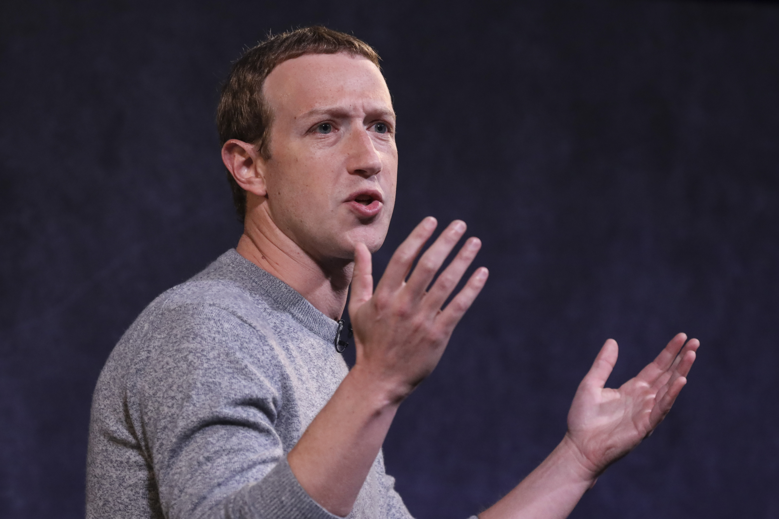 Giám đốc điều hành Meta Mark Zuckerberg nói tại một sự kiện ở New York vào ngày 25/10/2019. (Ảnh: Drew Angerer/Getty Images)