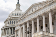 Điện Capitol nhìn từ Capitol Hill tại Thủ đô Hoa Thịnh Đốn, hôm 06/08/2022. (Ảnh: Anna Rose Layden/Getty Images)