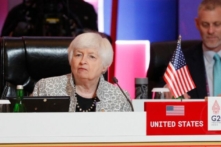 Bộ trưởng Ngân khố Hoa Kỳ Janet Yellen tham dự cuộc họp của các Bộ trưởng Tài chính và Y tế G-20 tại Nusa Dua, Bali, hôm 12/11/2022. (Ảnh: Ade Nagi/POOL/AFP/Getty Images)