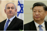 (Trái) Thủ tướng Israel Benjamin Netanyahu tham dự cuộc họp nội các làm việc đầu tiên của tân chính phủ tại Hội trường Chagall ở Knesset, Nghị viện Israel ở Jerusalem vào ngày 24/05/2020. (Ảnh: Abir Sultan/Pool qua Reuters), (Phải) Chủ tịch Đảng Cộng sản Trung Quốc Tập Cận Bình tham dự cuộc họp với các khách mời đại diện trong Diễn đàn Kinh tế Mới 2019 tại Đại lễ đường Nhân dân ở Bắc Kinh, Trung Quốc vào ngày 22/11/2019. (Ảnh: Jason Lee-Pool/Getty Images)