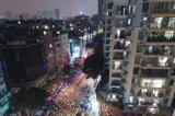 Hôm 14/11, các cuộc biểu tình đã nổ ra ở nhiều phường khác nhau ở Quận Hải Châu của siêu đô thị phía nam Trung Quốc, Quảng Châu. Những người biểu tình đã xuống đường, phá bỏ các rào chắn, và đối đầu với các quan chức và cảnh sát địa phương. (Ảnh: Ẩn danh)