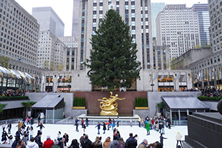 Du khách đổ về Trung tâm Rockefeller để chiêm ngưỡng cây thông Noel cao 25 ​​mét