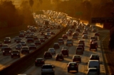 Giao thông đông đúc làm tắc nghẽn Xa lộ 101 ở Los Angeles vào ngày 29/08/2014. (Ảnh: Mark Ralston/AFP/Getty Images)