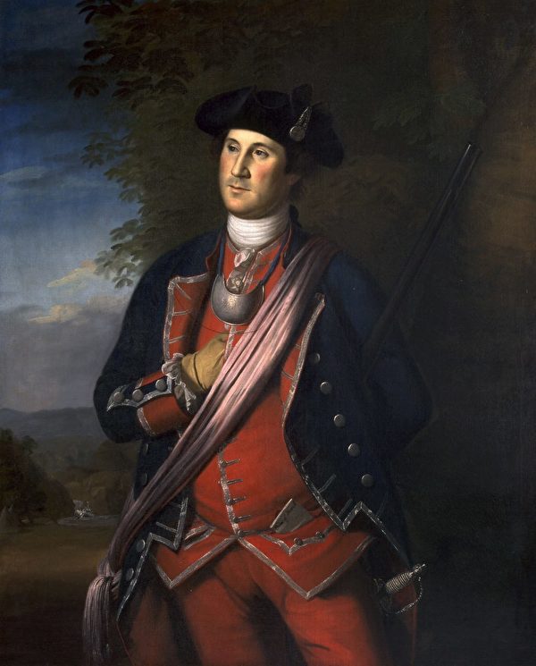 George Washington thời trẻ. Tranh được vẽ vào năm 1772 bởi họa sĩ người Mỹ, Charles Willson Peale. (Ảnh: Tài sản công)