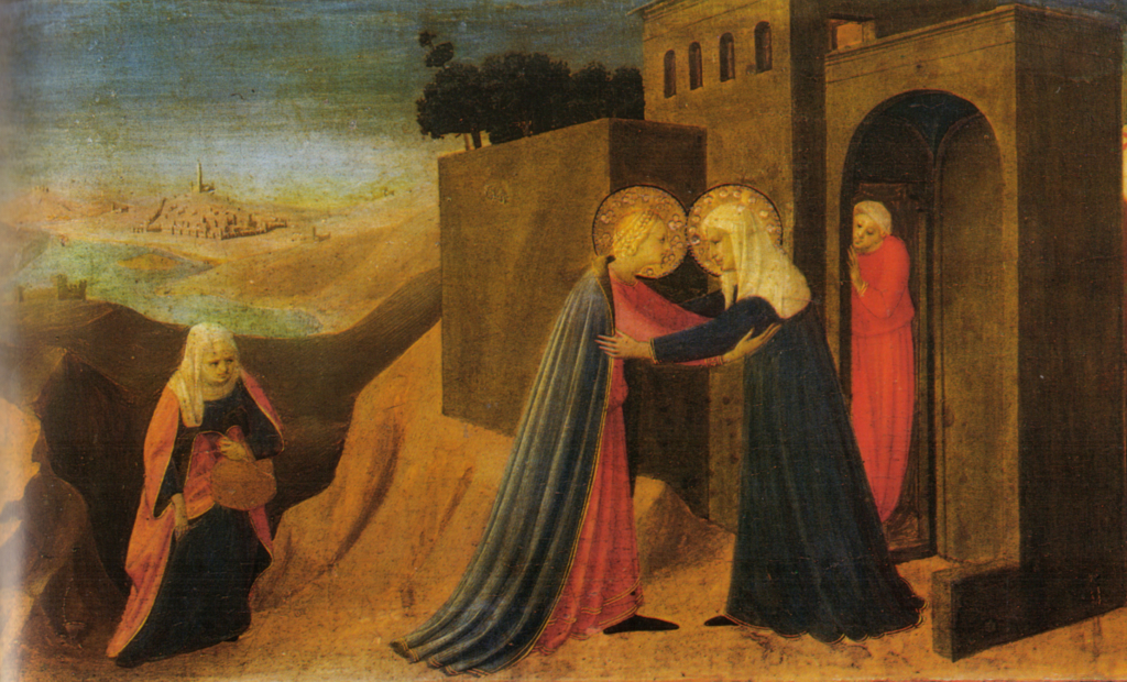 Bức tranh “Sự thăm viếng” (vào những năm 1430) của họa sĩ Fra Angelico. Bảo tàng Giáo phận Cortona, Ý. (Ảnh: Tài sản công)
