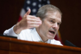 Dân biểu Jim Jordan (Cộng Hòa-Ohio) trình bày trong phiên điều trần của Ủy ban Tư pháp Hạ viện về các Hoạt động Trị an và Trách nhiệm Chấp pháp tại Tòa nhà Quốc hội Hoa Kỳ ở Hoa Thịnh Đốn, hôm 06/10/2020. (Ảnh: Michael Reynolds/Pool/Getty Images)